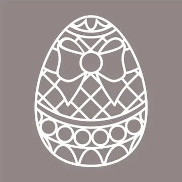 Easter Egg With Floral Pattern Stock Illustration