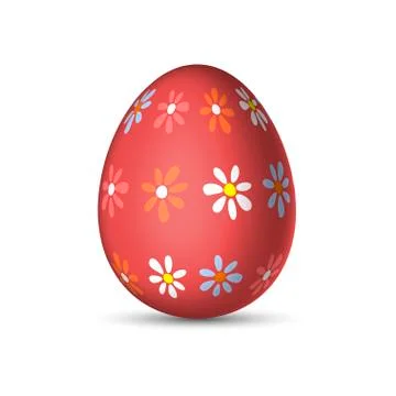 Easter egg with a flower pattern Illustrazione stock