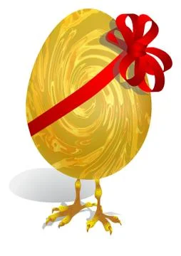Easter egg with foot Stockillustratie