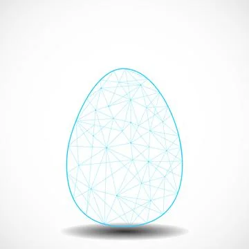 Easter egg form lines and triangles. Polygonal style. Vector illustration d.. Stock Illustration