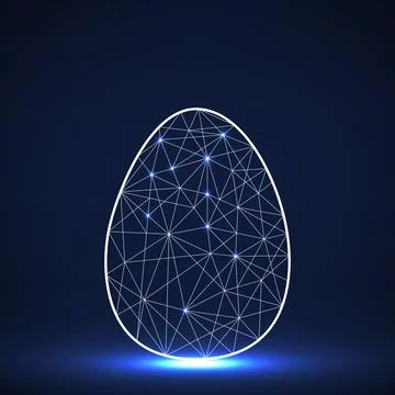 Easter egg form lines and triangles. Polygonal style. Vector illustration d.. Stock Illustration