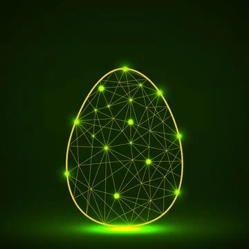 Easter egg form lines and triangles. Polygonal style. Vector illustration d.. Stock Illustration