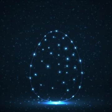 Easter egg form lines and triangles. Polygonal style. Vector illustration des Stock Illustration