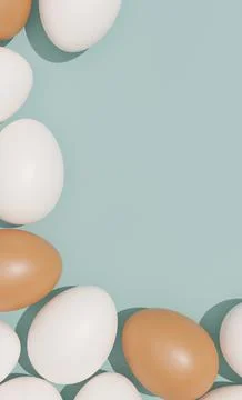 Easter egg frame 3d render background 스톡 일러스트