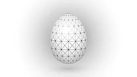 Easter egg with geometric pattern. 스톡 일러스트