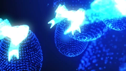 Easter egg from geometrical elements, abstraction Stock Footage 87478603