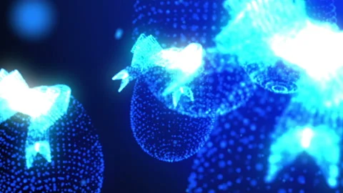 Easter egg from geometrical elements, abstraction Stock Footage 87479544