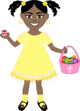 Easter Egg Girl Stock Illustration