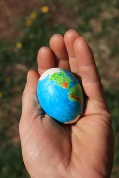 Easter egg globe Stock Photos