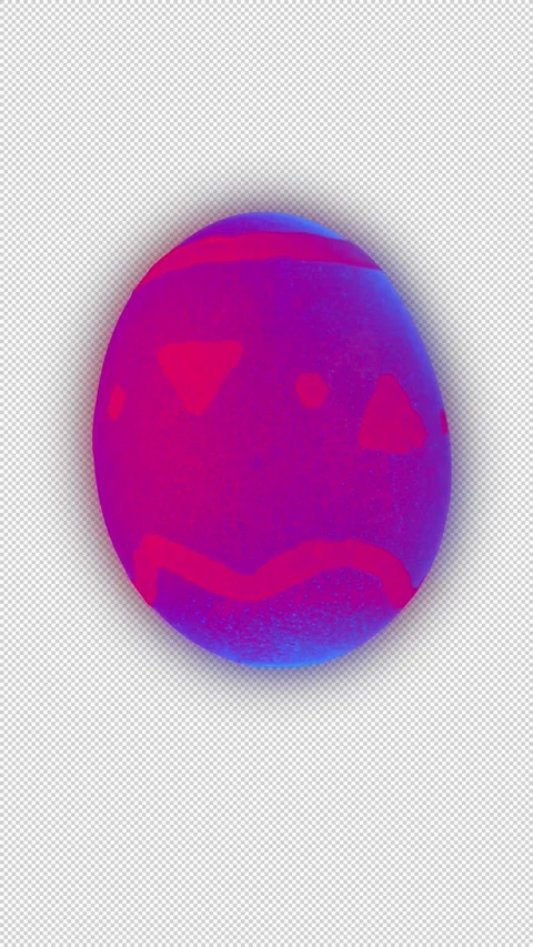 Easter Egg Glowing in Neon Ultraviolet Light Stock Footage 303503947