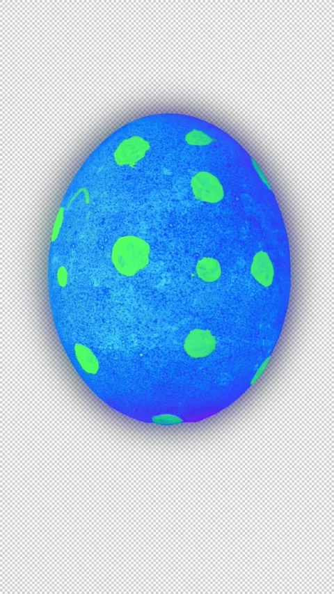 Easter Egg Glowing in Neon Ultraviolet Light Stock Footage 303504295