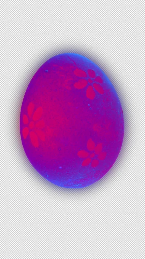 Easter Egg Glowing in Neon Ultraviolet Light Stock Footage 303504373