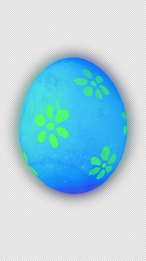 Easter Egg Glowing in Neon Ultraviolet Light Video stock 303504691