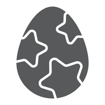 Easter egg glyph icon, easter and food, egg sign, vector graphics, a solid Stock Illustration