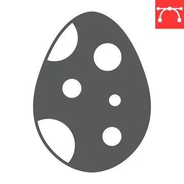 Easter egg glyph icon イラスト素材