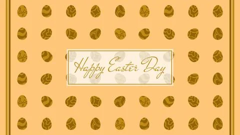 EASTER EGG WITH GOLD PATTERN Stock Illustration
