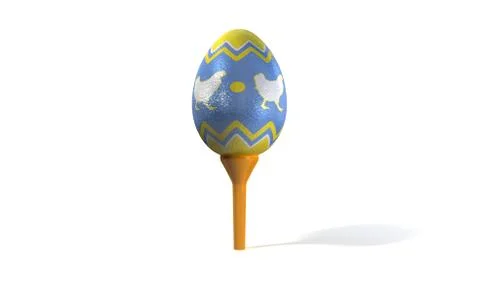Easter egg on golf tee Stock Illustration