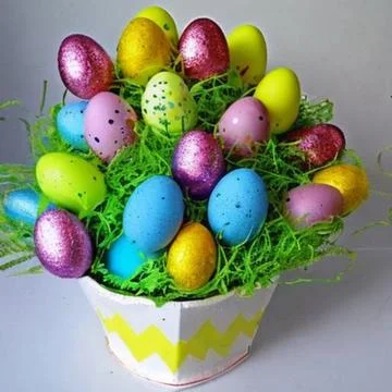 Easter Egg Grass Bouquet Illustrazione stock