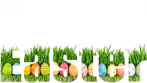 Easter, egg, grass, easter symbol, decoration, copy space Photos