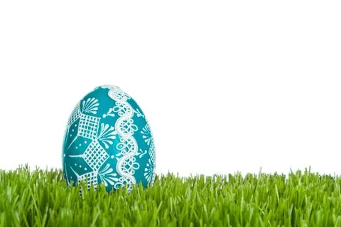 Easter egg in grass Foto stock