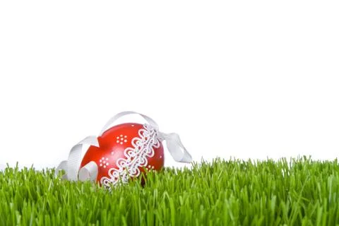 Easter egg in grass Stock Photos