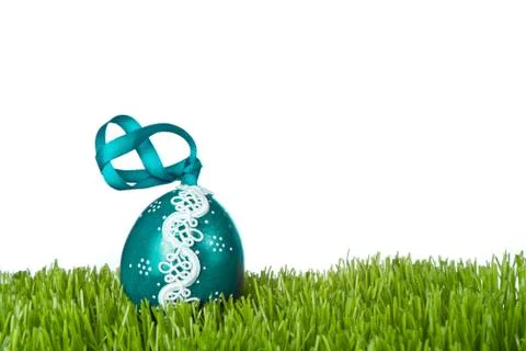 Easter egg in grass Stock Photos