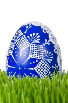 Easter egg in grass Stock Photos