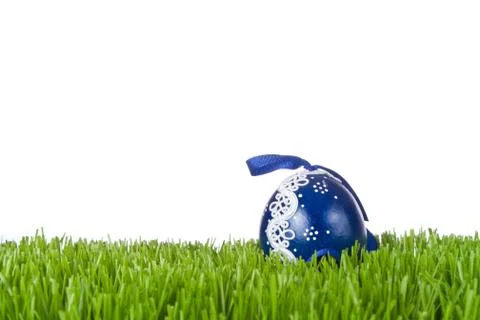 Easter egg in grass Stock Photos