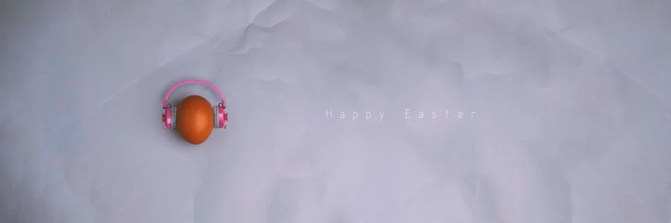Easter egg on gray background 스톡 사진