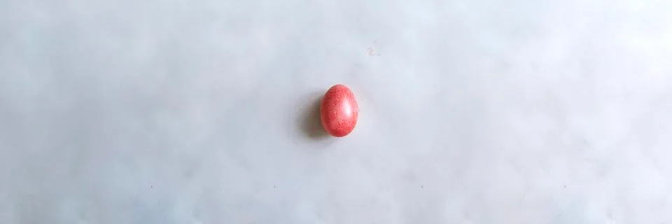 Easter egg on gray background Stock Photos