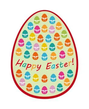 Easter egg with green background Stock Illustration