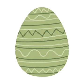 Easter egg with green color Illustrazione stock