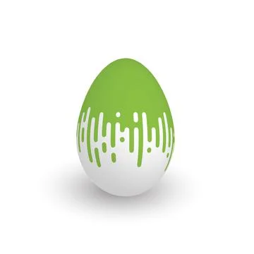 Easter egg with green dripping paint Stock Illustration