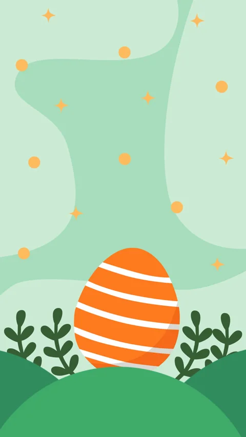 Easter Egg on Green Hills Spring Background Video stock 331608641
