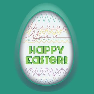 Easter egg greeting card Stock Illustration