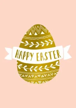 Easter Egg Greeting Card Stock Illustration