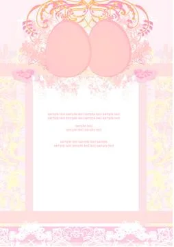 Easter Egg On Grunge Background card Ilustración de archivo