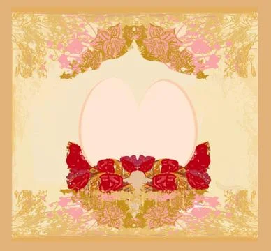 Easter egg on grunge background イラスト素材