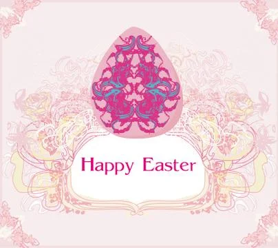Easter egg on grunge background Illustrazione stock