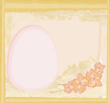 Easter Egg On Grunge Background Stock Illustration