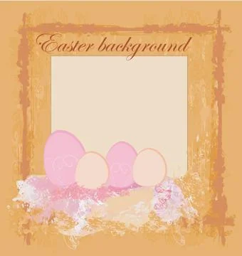 Easter Egg On Grunge Background Stock Illustration