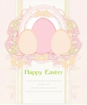 Easter Egg On Grunge Background Stock Illustration