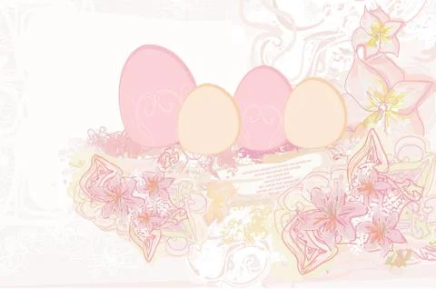 Easter Egg On Grunge Background Ilustración de archivo