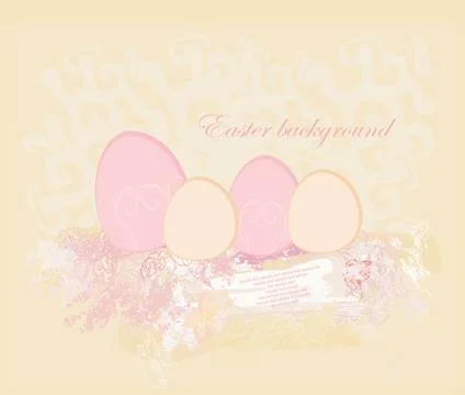 Easter Egg On Grunge Background 스톡 일러스트