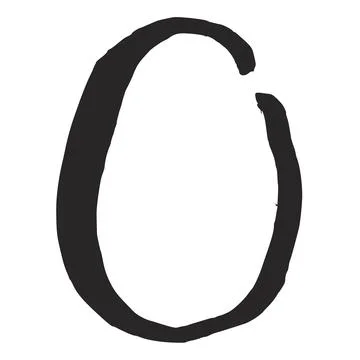 Easter egg hand drawn painted silhouette. Stock Illustration