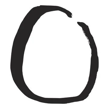 Easter egg hand drawn painted silhouette. Stock Illustration
