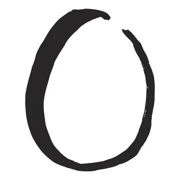 Easter egg hand drawn painted silhouette. Stock Illustration