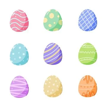 Easter egg hand drawn vector illustration Stock Illustration
