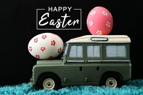 Easter egg, happy Easter sunday hunt holiday decorations Stock Photos