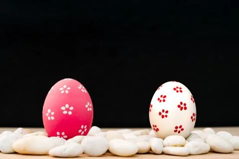 Easter egg, happy Easter sunday hunt holiday decorations Stock Photos